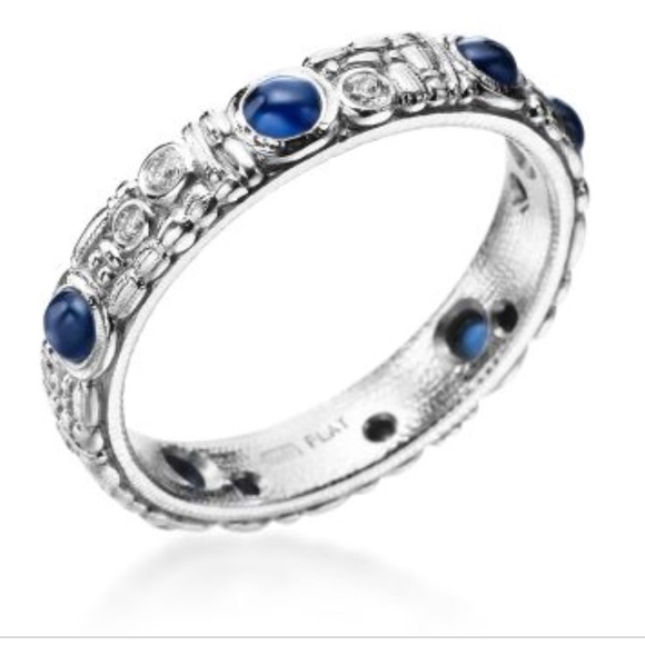 Alex Sepkus Platinum Sapphire and Diamond Band - Picture 4 of 4